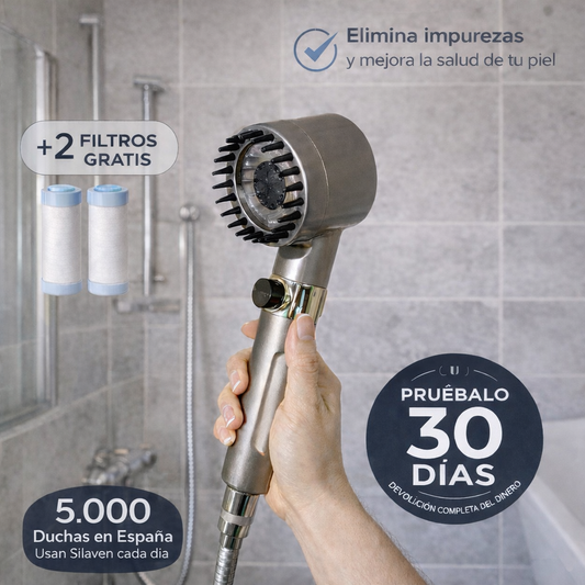 Cabezal de Ducha con Filtro Agua más Pura para una Piel Más Suave y un Cabello Más Sano - Power Shower